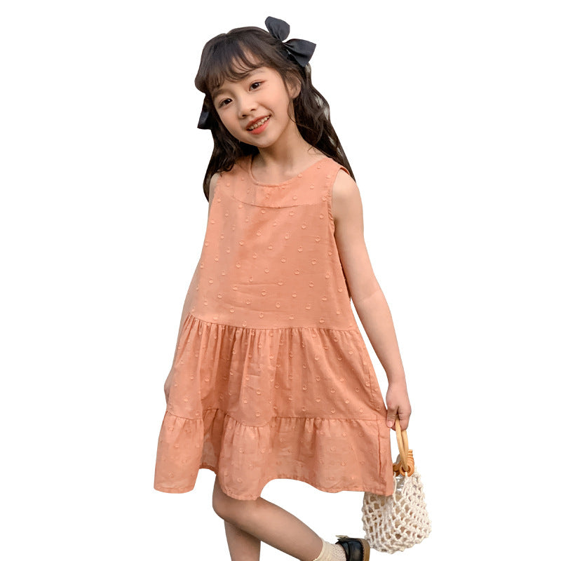 女童韩版无袖蛋糕裙