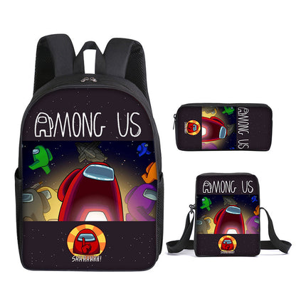 Among Us Children's Backpack Three-Piece Set
