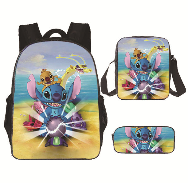 Stitch Children's Three-piece Backpack Set