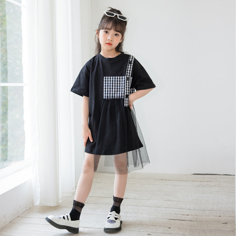 Korean Style Girls' Irregular T-shirt Dress | Girl Dresses Online Singapore SUNJIMISE Singapore Korean Style Girls' Irregular T-shirt Dress | Girl Dresses Online Singapore SUNJIMISE Singapore