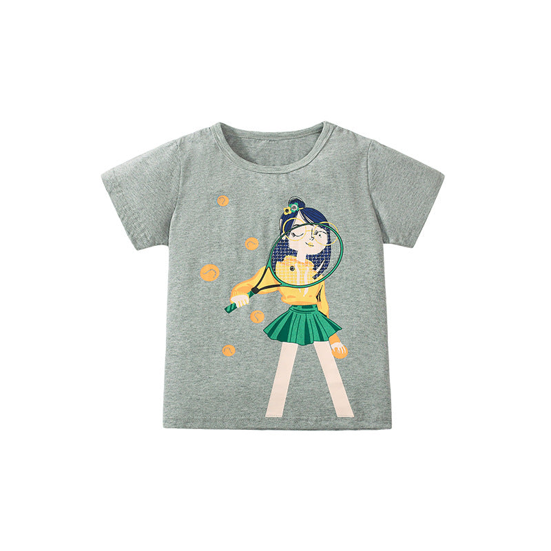 Girls' Cartoon Print T-Shirt