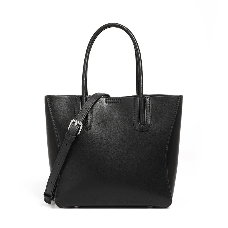 Artistic Retro Genuine Leather Bucket Bag