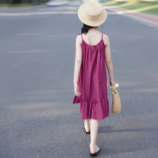 Korean Style Girls' Slip Dress