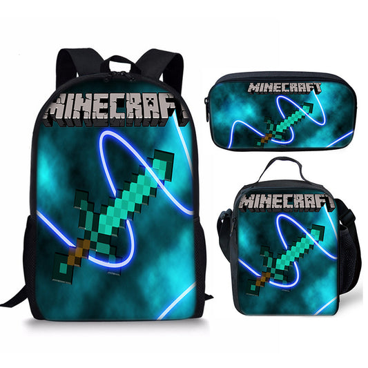 MINECRAFT Children's Backpack Three-Piece Set