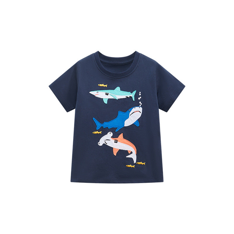 Boys' Cartoon Sharks T-shirt