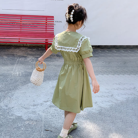 Girls' Korean Style Casual Shirt Dress
