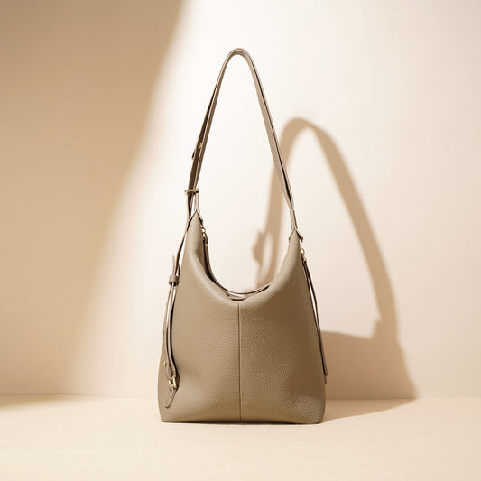 Large Capacity Genuine Leather Commuter Backpack