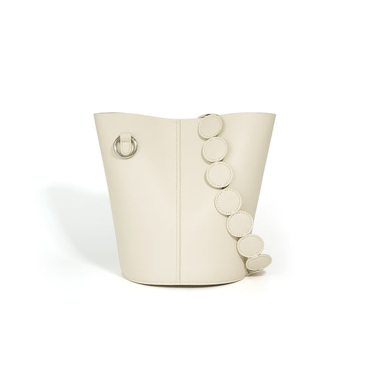 Fashionable Genuine Leather Bucket Crossbody Bag