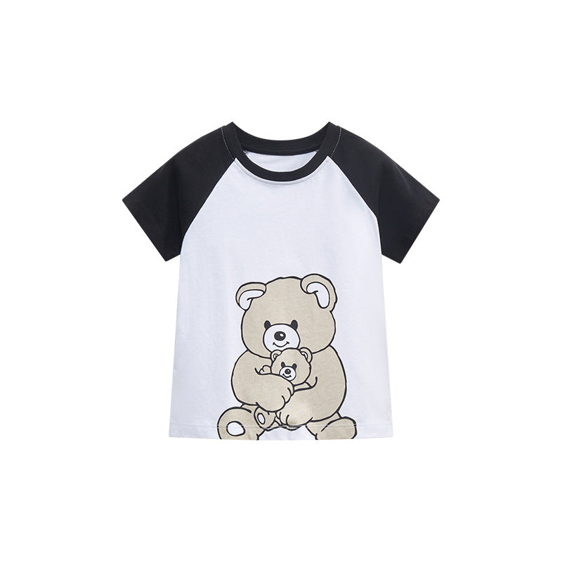 卡通印花儿童中性棉质 T 恤