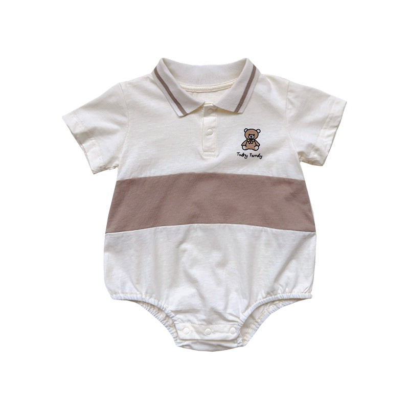 Baby Boy Cartoon Bear Onesie