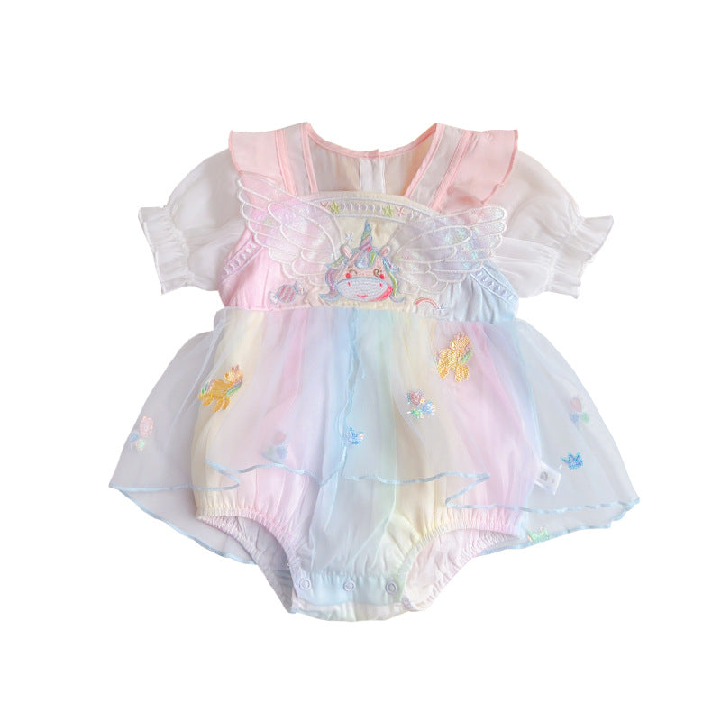 Baby Girl Unicorn Onesie Dress