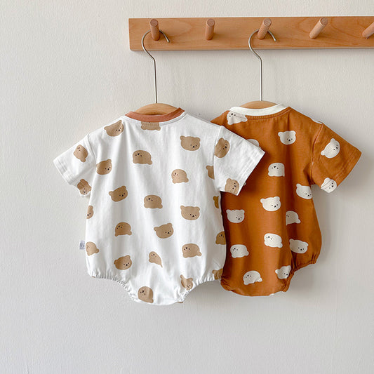 Baby Boy Cartoon Bear Onesie