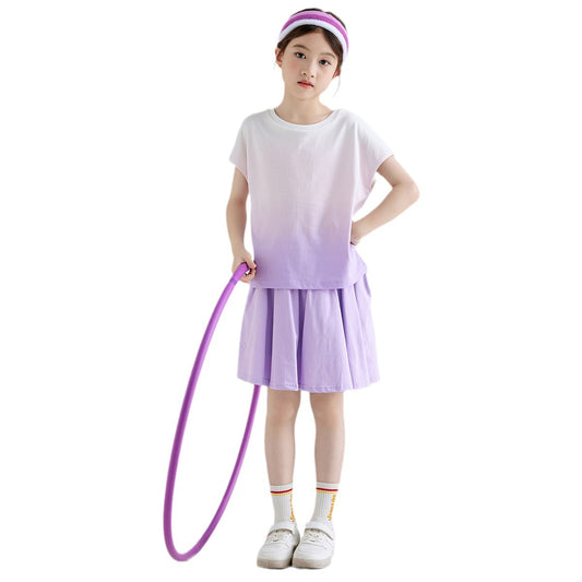Girls' Dip-Dye Tennis Sporty Two Pieces Set