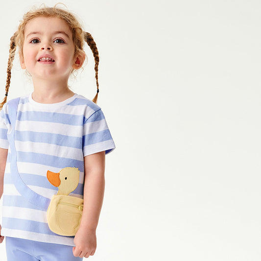 Girls' Cartoon T-shirt Leggings Two-Piece Set