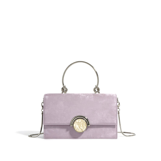 Fishbone Chain Genuine Leather Crossbody Bag