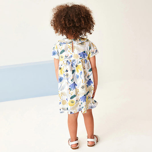 Floral Pure Cotton Girls' Princess Dress