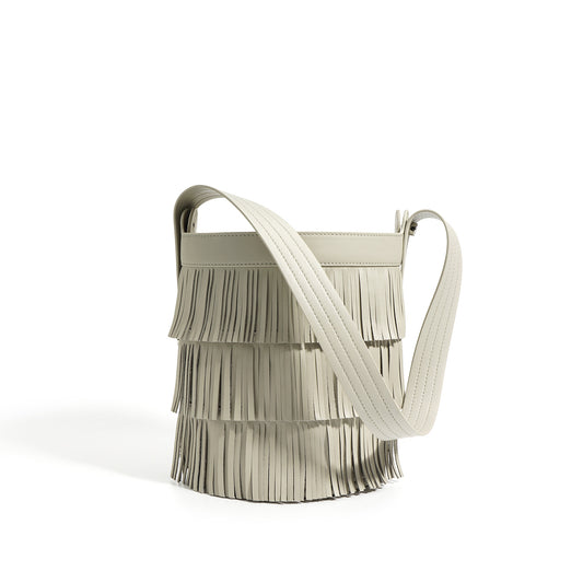 Retro Tassel-Trimmed Genuine Leather Commuter Tote