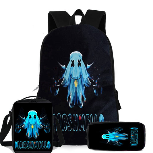 DJ Marshmello Children's Backpack Three-Piece Set