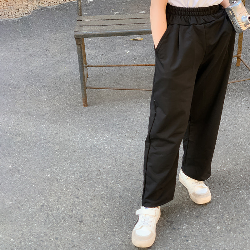 女童休闲T恤直筒裤两件套