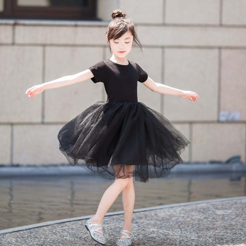 Korean-style Princess Tulle Dress Black Girl Dresses Online