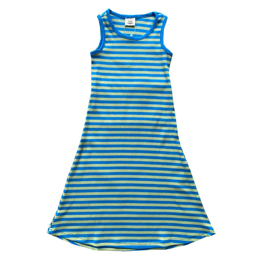 Cotton Striped Sleeveless Dress