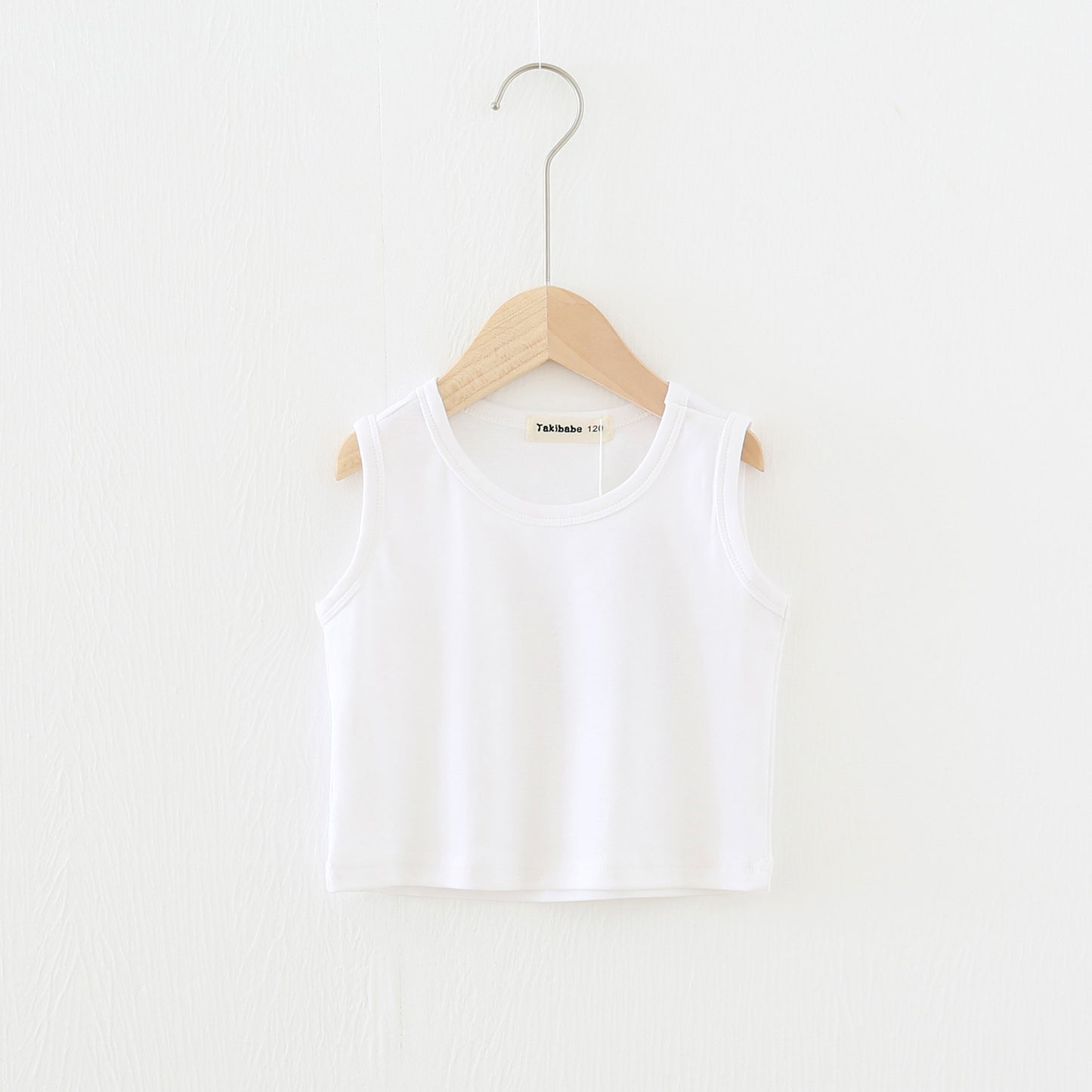 韩版女童纯色背心和吊带裤