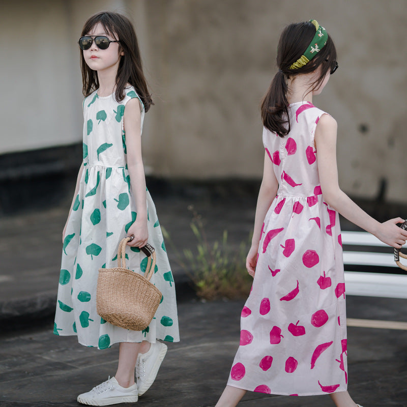 Summer Breeze Girls' Printed Maxi Dress