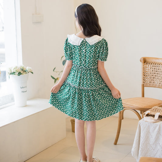 Doll Collar Floral Princess Dress