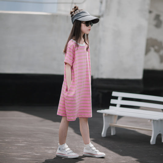 Striped Cool T-shirt Dress