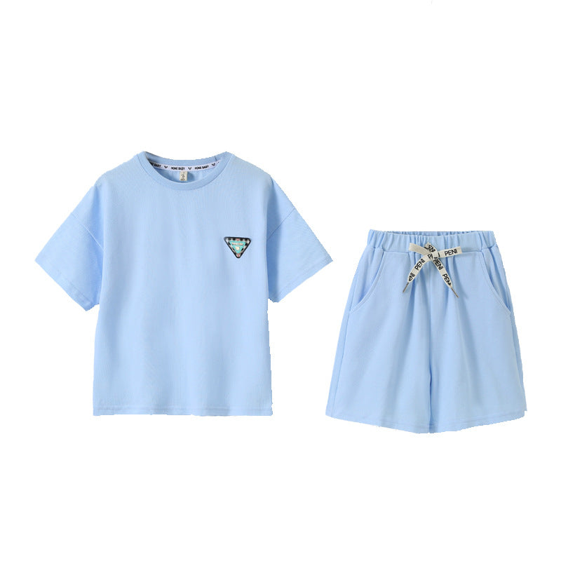 Girls' Casual Top and Shorts Two Pieces Set