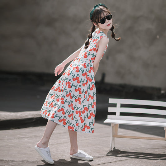 Cherry Print Princess Dress