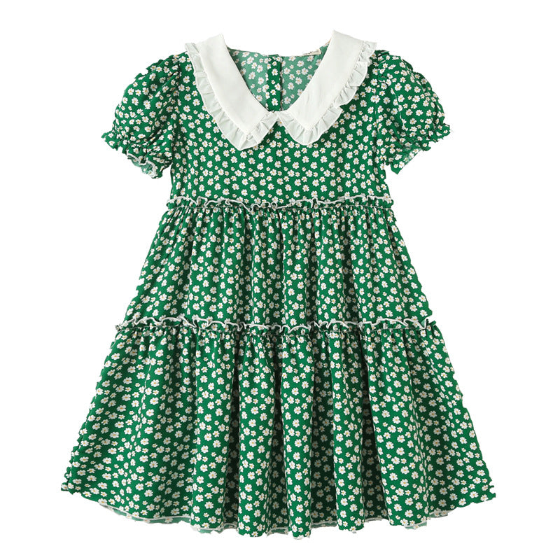 Doll Collar Floral Princess Dress