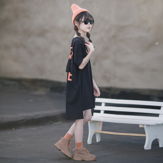 Korean Style Summer T-shirt Dress