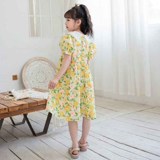 Doll Collar Floral Princess Dress