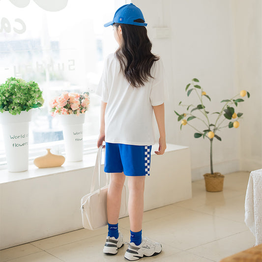 Girls' Casual T-shirt and Shorts Two Pieces Outfit Set