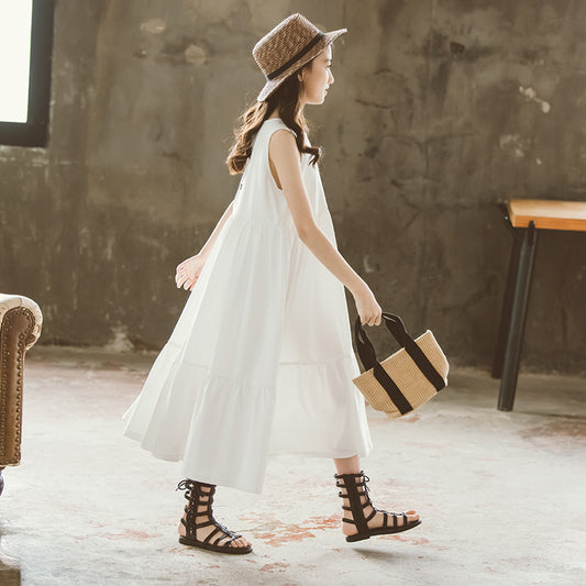 Korean Style Girls' Princess Cake Dress