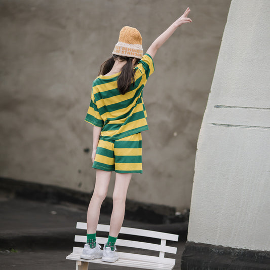 Sporty Chic Girls Summer Two Pieces Outfit Set