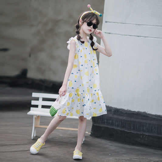 Girls' Floral Beach Dress