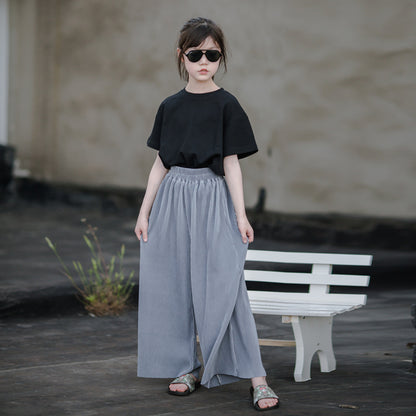 Breezy Pleated Palazzo Pants for Girls