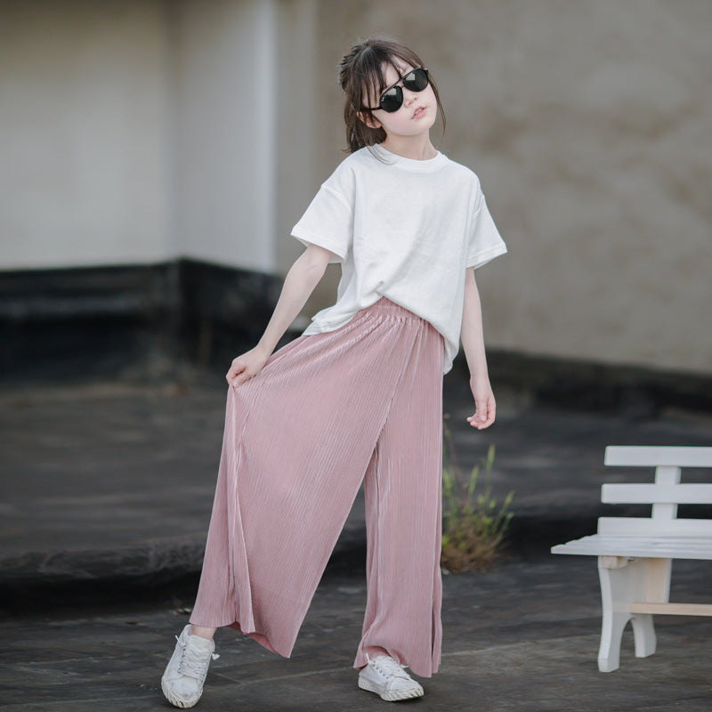Palazzo Pants Kids Breezy Pleated Palazzo Pants For Girls Kids