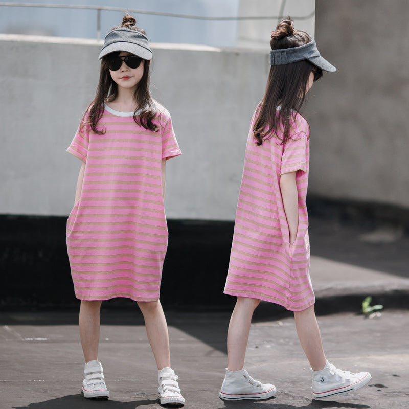 Striped Cool T-shirt Dress