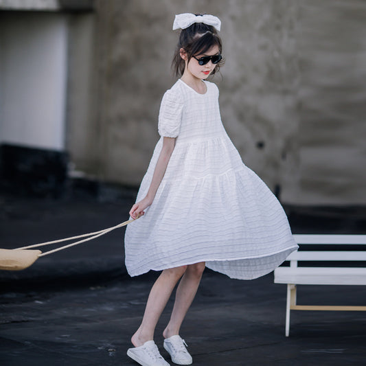 Loose Front Short Back Long Princess Dress