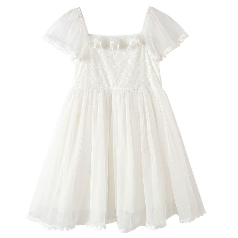Square Collar Lace Princess Dress