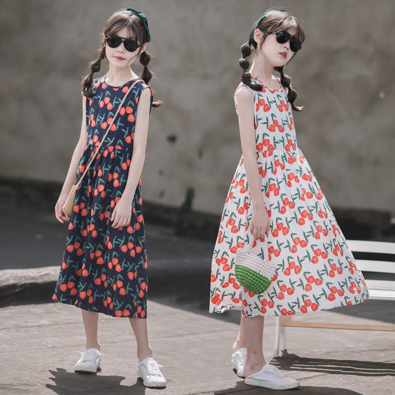 Cherry Print Princess Dress