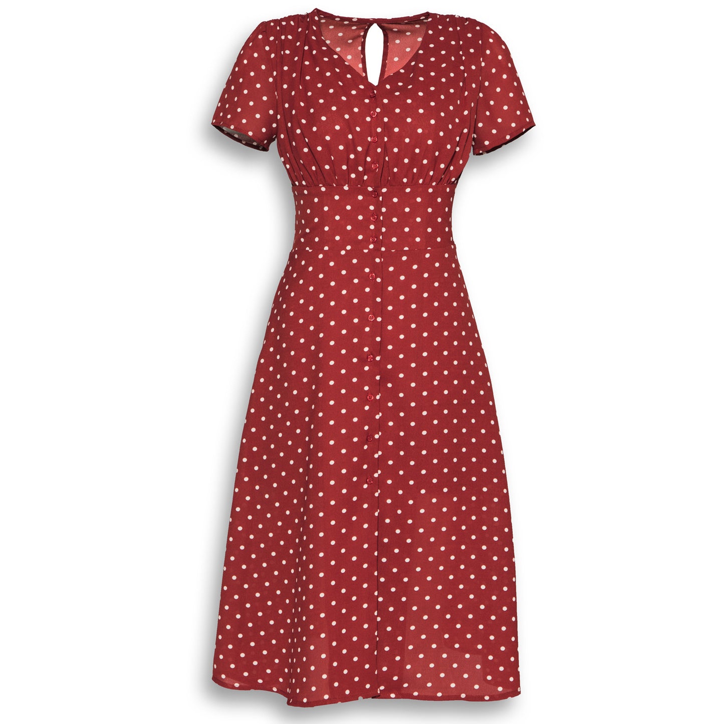 Vintage French Polka Dot Chiffon Dress