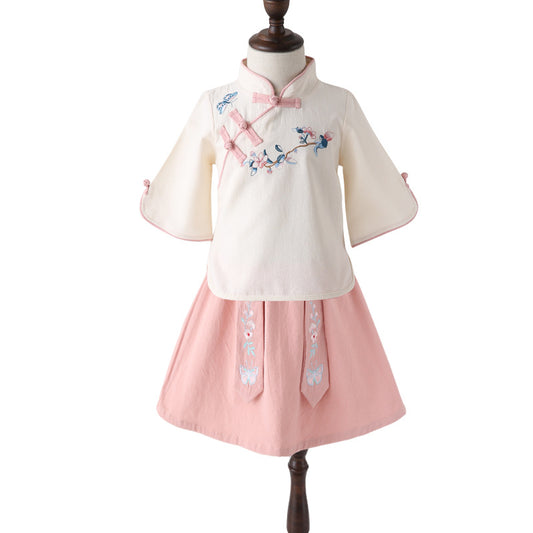 Korean Style Letter Prints T-shirt and Puffy Capri Pants – SUNJIMISE Kids  Fashion