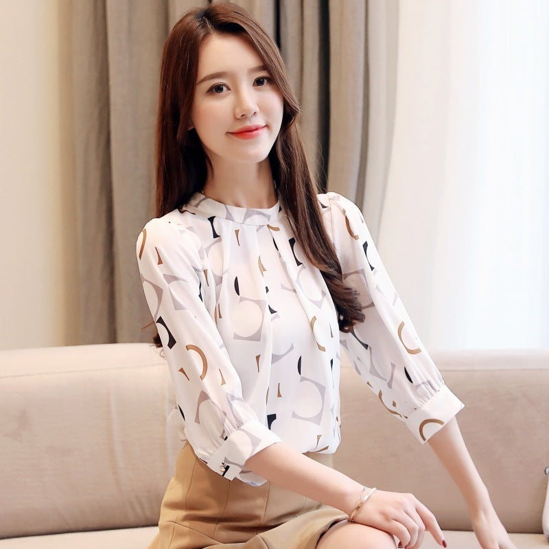 Women's Fairy Loose Short Sleeve Chiffon Blouse