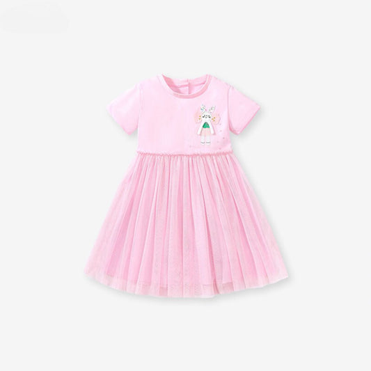 Cute Short Sleeve Kids' Princess Dress