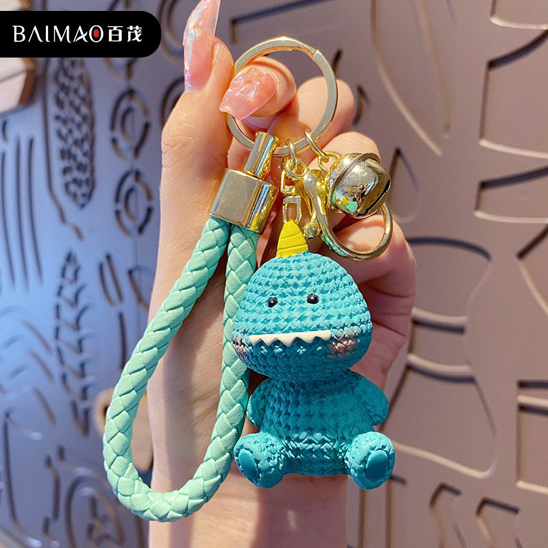 Cartoon resin yarn animal keychain bunny exquisite cute couple doll car keychain backpack pendant