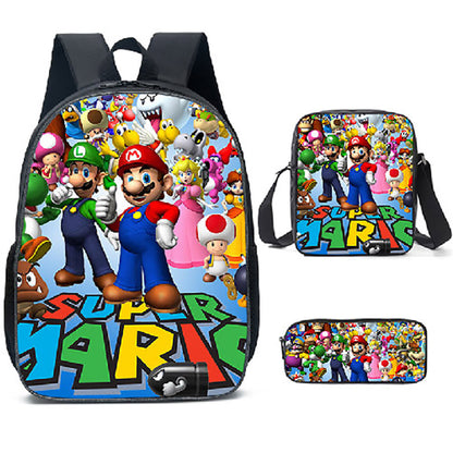 Super Mario Children's Backpack Three-Piece Set